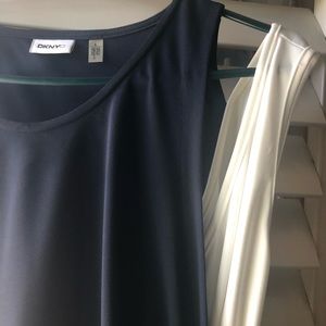 Double layer blue and white dress! peekaboo white